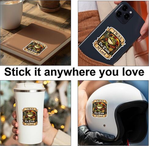 [3 PCS] TWAS The Tism M Lord Sticker Funny Medieval Frog Meme Dark Humor Design, Vintage Tism Sticker, Weird Dark Humor Stickers, Aesthetic Waterproof Stickers Funny for Laptop and Gear in Saudi Arabia