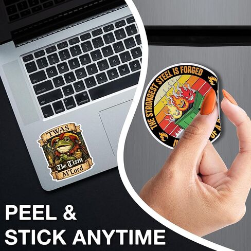 [3 PCS] TWAS The Tism M Lord Sticker Funny Medieval Frog Meme Dark Humor Design, Vintage Tism Sticker, Weird Dark Humor Stickers, Aesthetic Waterproof Stickers Funny for Laptop and Gear in Saudi Arabia