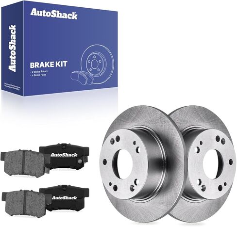 AutoShack Rear Brake Kit Replacement for Acura TSX 2003-2007 Honda Accord V6 FWD Drilled & Slotted Zinc Coated Disc Brake Rotors Ceramic Brakes Pads 10.24" 260 mm BRKPKG003553 in Saudi Arabia