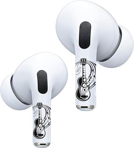 غطاء RockMax لـ AirPod Pro 2، يساعد على تحديد الهوية، مناسب عالمي لـ AirPods Pro 3/2/1 وGen 1/2/3/4، غطاء ملصق لايتنينج أسود، هدية أنيقة للنساء والمراهقين in Kuwait