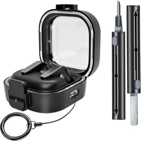 Case for Samsung Galaxy Buds 4 / Buds 4 Pro (2026), Secure Lock Protective Cover Shockproof Case with Keychain & Cleaning Pen, Precise Cutout, Wireless Charging Support (Clear) in Saudi Arabia