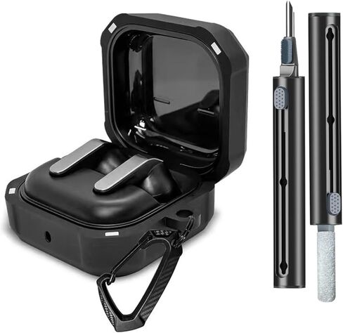 Case for Samsung Galaxy Buds 4 / Buds 4 Pro (2026), Secure Lock Protective Cover Shockproof Case with Keychain & Cleaning Pen, Precise Cutout, Wireless Charging Support (Clear) in Saudi Arabia