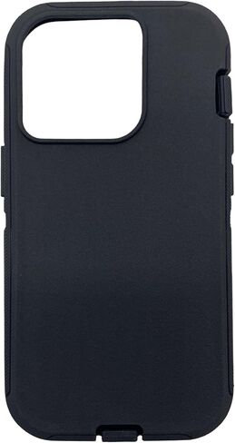 غلاف خارجي مطاطي بديل متوافق مع حافظة iPhone 14 Pro Max Otterbox Defender Series (أسود) in Kuwait