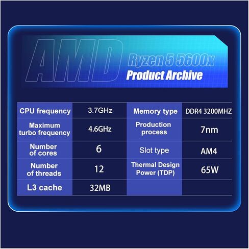 A R 5 5600 X R5 5600X 3.7 GHz 6-Core 12-Thread CPU Processor 7NM 65W L3=32M Socket AM4 Support B550M Motherborard in Kuwait