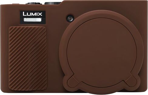 حافظة Elonbo لكاميرا Panasonic LUMIX ZS/ TZ99 Point and Shoot، وكاميرا LUMIX TZ/ ZS99 الرقمية، حافظة من السيليكون الناعم، غطاء واقي مطاطي، حافظة جلدية مضادة للخدش مع غطاء عدسة قابل للفصل، أسود in Kuwait