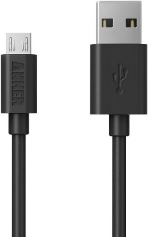 كابل أنكر بطول 6 أقدام / 1.8 متر من مايكرو يو إس بي إلى يو إس بي. USB 2.0 عالي السرعة A Male إلى Micro B لأجهزة Android وSamsung وHTC وMotorola وSprint وNokia وLG وHP وSony وBlackBerry وغيرها الكثير. in Kuwait