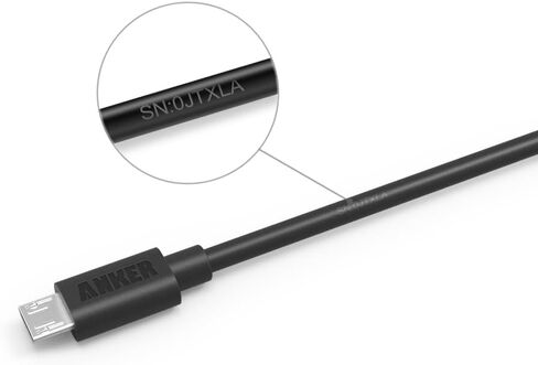 كابل أنكر بطول 6 أقدام / 1.8 متر من مايكرو يو إس بي إلى يو إس بي. USB 2.0 عالي السرعة A Male إلى Micro B لأجهزة Android وSamsung وHTC وMotorola وSprint وNokia وLG وHP وSony وBlackBerry وغيرها الكثير. in Kuwait