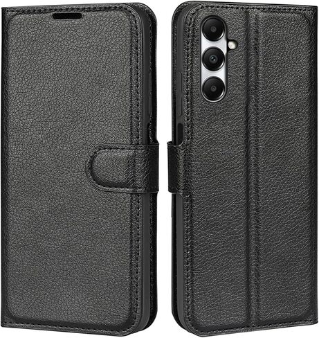 Flip Case for Samsung A05S Wallet PU Leather Magnetic Protective Cellphone Case for Samsung Galaxy A05S A057F Folio Book Cover with Stand (Black) in Saudi Arabia