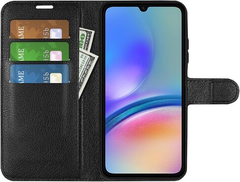 Flip Case for Samsung A05S Wallet PU Leather Magnetic Protective Cellphone Case for Samsung Galaxy A05S A057F Folio Book Cover with Stand (Black) in Saudi Arabia