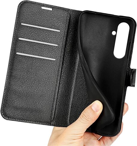 Flip Case for Samsung A05S Wallet PU Leather Magnetic Protective Cellphone Case for Samsung Galaxy A05S A057F Folio Book Cover with Stand (Black) in Saudi Arabia