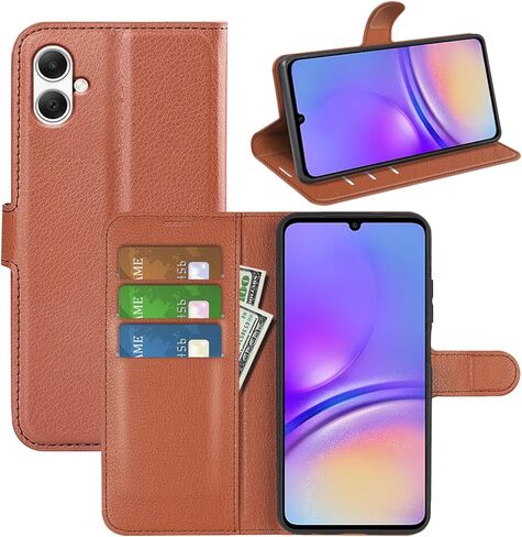 Flip Case for Samsung A05S Wallet PU Leather Magnetic Protective Cellphone Case for Samsung Galaxy A05S A057F Folio Book Cover with Stand (Black) in Saudi Arabia