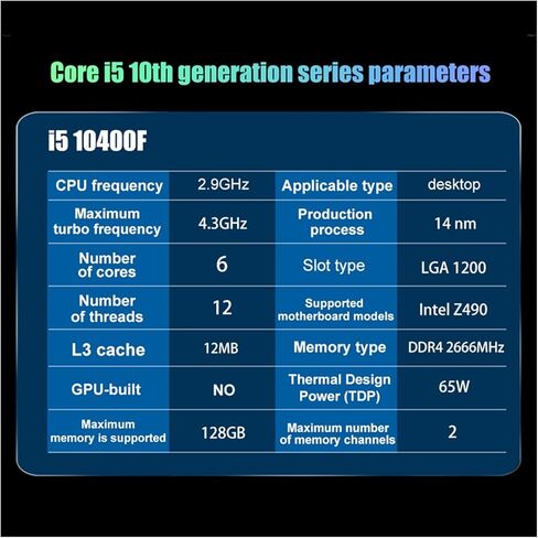 c I5-10400F I5 10400F 2.9 GHz Six-Core Twelve-Thread CPU Processor L2=1.5M L3=12M 65W LGA 1200 in Kuwait