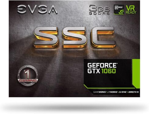 EVGA GeForce GTX 1060 3GB SSC GAMING ACX 3.0, 3GB GDDR5, LED, DX12 OSD Support Graphic Card (03G-P4-6167-KR) (Renewed) in Kuwait