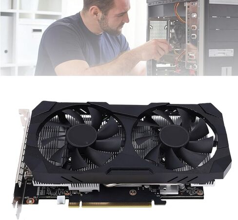 بطاقة رسومات للألعاب Tangxi GTX1660ti سعة 6 جيجابايت، بطاقة فيديو GDDR6 مع HDMI ومنفذ DisplayPort، تبريد مزدوج للمروحة، يدعم ألعاب AAA 1080 بكسل in Kuwait