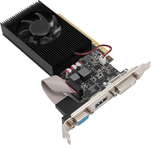 بطاقة رسومات SUNGOOYUE GT730 2G DDR3، فتحة واحدة PCIE منخفضة المستوى مع مروحة تبريد، لحالات ITX وإعداد شاشات متعددة in Kuwait