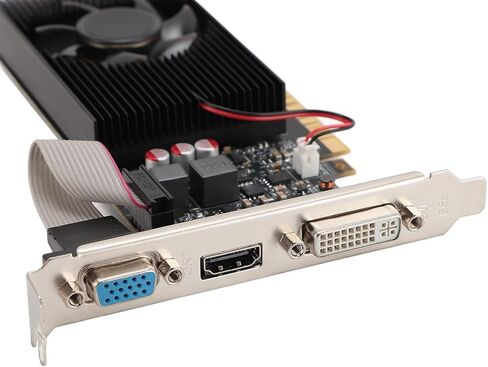 بطاقة رسومات SUNGOOYUE GT730 2G DDR3، فتحة واحدة PCIE منخفضة المستوى مع مروحة تبريد، لحالات ITX وإعداد شاشات متعددة in Kuwait
