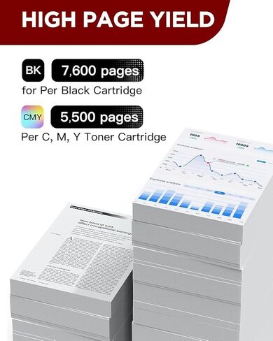 مجموعة خراطيش الحبر iNKPAD 069 - 4 عبوات حبر 069H متوافقة مع Canon Color imageCLASS MF753cdw MF751Cdw LBP674Cdw MF752Cdw LBP673Cdw مجموعة خراطيش عالية الإنتاجية (أسود سماوي أصفر أرجواني) in Kuwait