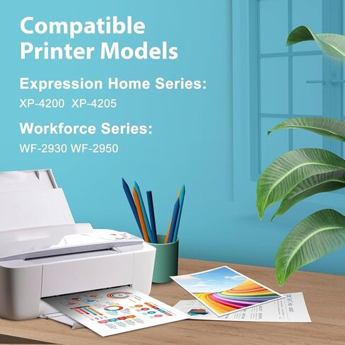 استبدال خرطوشة الحبر المعاد تصنيعها من Paeolos لخراطيش الحبر Epson 232XL كومبو حزمة عالية الإنتاجية T232XL 232 خراطيش حبر لطابعة XP-4200 XP-4205 Workforce WF-2930 WF-2950 (5 عبوات) in Kuwait