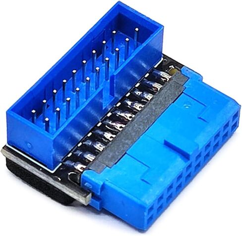 اللوحات الأم USB3.0 19pin 20pin ذكر إلى أنثى تمديد محول 90 درجة محول USB رأس USB اللوحة الأمامية in Kuwait
