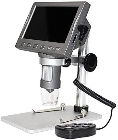 مجهر رقمي LCD مقاس 4.5 بوصة، بدقة 12 ميجابكسل 50-1000X، عدسة مزدوجة، مسجل فيديو بدقة 1080 بكسل، 8 مصابيح LED، بطارية قابلة لإعادة الشحن، للإصلاح واستخدام المختبر in Kuwait