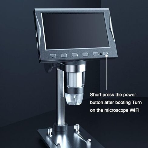 مجهر رقمي LCD مقاس 4.5 بوصة، بدقة 12 ميجابكسل 50-1000X، عدسة مزدوجة، مسجل فيديو بدقة 1080 بكسل، 8 مصابيح LED، بطارية قابلة لإعادة الشحن، للإصلاح واستخدام المختبر in Kuwait