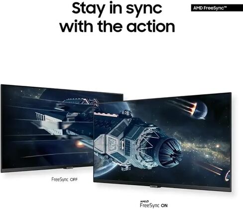 شاشة سامسونج 34 بوصة فيو فينيتي S50GC، WQHD UltraWide، 100 هرتز، 5 مللي ثانية، AMD FreeSync، تصميم بلا حدود، أسود، مع كابل GSF HDMI in Kuwait
