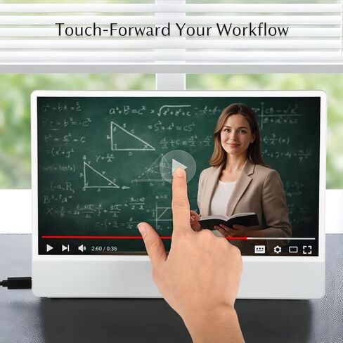 شاشة SOTSU UltraSlim مقاس 12.5 بوصة تعمل باللمس Gen2 | تصميم رفيع للغاية من الألومنيوم خفيف الوزن | FHD 1920x1080 IPS | كفاءة في استخدام الطاقة بقدرة 5 وات | غطاء زجاجي | متوافق مع الكمبيوتر المحمول والهاتف وDeX | السفر والعمل عن بعد in Kuwait