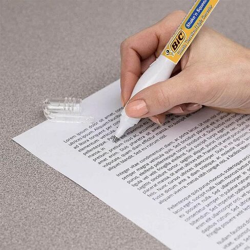 قلم تصحيح العلامة التجارية Wite-Out من BIC، سائل 8 مل، عبوة واحدة من الأقلام البيضاء، قلم سريع ونظيف وسهل الاستخدام لمستلزمات المكتب أو المدرسة in Saudi Arabia