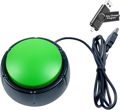 لوحة مفاتيح ماكرو USB للبرمجة، زر إدخال مفتاح رئيسي بيد واحدة، مفتاح إدخال افتراضي، لوحة مفاتيح تحكم لإجابة يانصيب تبديل الكمبيوتر، محرك فلاش USB مع برنامج التغيير (أخضر) in Kuwait