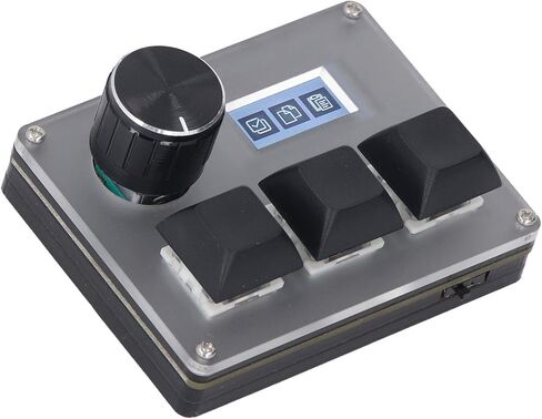 3 Keys Custom Keyboard, Wired Keypad with 0.96 Inch LCD Screen and RGB Lighting, for Gaming Office Editing in Kuwait