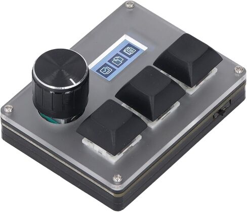 3 Keys Custom Keyboard, Wired Keypad with 0.96 Inch LCD Screen and RGB Lighting, for Gaming Office Editing in Kuwait