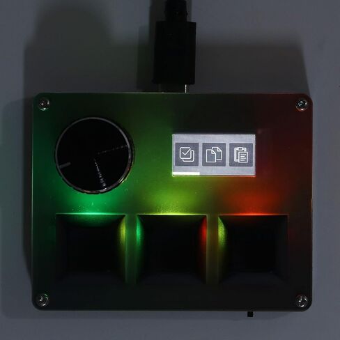 3 Keys Custom Keyboard, Wired Keypad with 0.96 Inch LCD Screen and RGB Lighting, for Gaming Office Editing in Kuwait