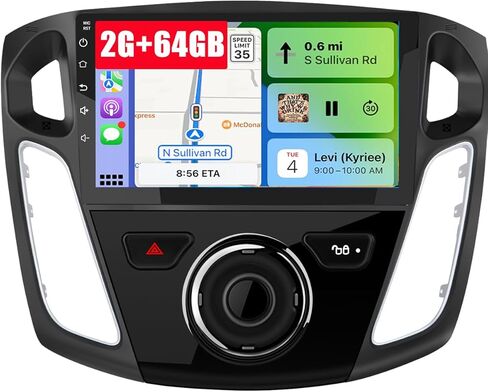 راديو سيارة Android 13 لسيارة Ford Focus 2012-2017، نظام ملاحة GPS مقاس 9 بوصات مدمج في CarPlay اللاسلكي Android Auto Bluetooth WiFi SWC Head Unit Auto FM/AM DSP Wireless Update [2G+64G] in Kuwait