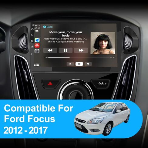 راديو سيارة Android 13 لسيارة Ford Focus 2012-2017، نظام ملاحة GPS مقاس 9 بوصات مدمج في CarPlay اللاسلكي Android Auto Bluetooth WiFi SWC Head Unit Auto FM/AM DSP Wireless Update [2G+64G] in Kuwait