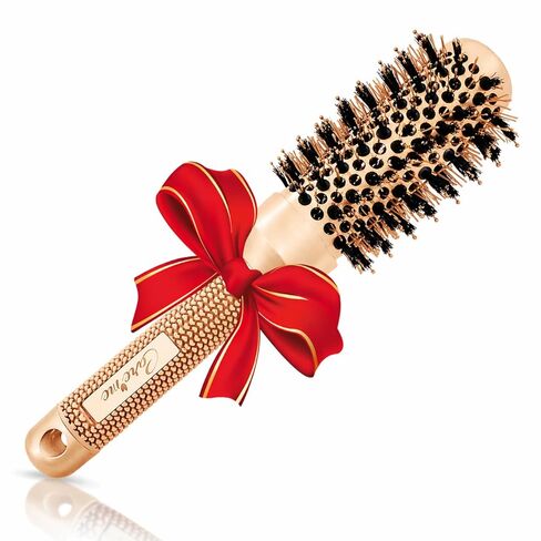 Vented Thermal Round Brush with Boar Bristles for Blow-drying, Curling Short Hair (Chin to Neck), Small Ceramic Roller (1.3" Barrel, 2.4" with Bristles) in Saudi Arabia
