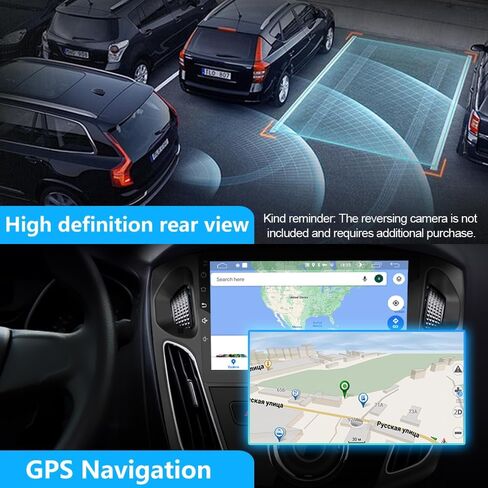 راديو سيارة Android 13 لسيارة Ford Focus 2012-2017، نظام ملاحة GPS مقاس 9 بوصات مدمج في CarPlay اللاسلكي Android Auto Bluetooth WiFi SWC Head Unit Auto FM/AM DSP Wireless Update [2G+64G] in Kuwait