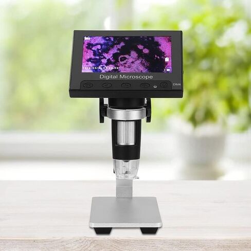 Microscope Kit DM4 Electronic Microscope USB HD 4.3 Inch LCD Screen Magnifier Microscope Slides in Kuwait