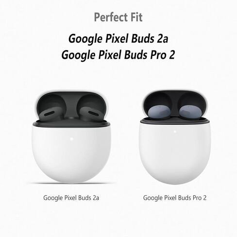 Geiomoo Silicone Anti-Slip Ear Hooks for Google Pixel Buds 2a (2025), Buds Pro 2 (2024), Buds Pro, Pixel Buds A, Soft Anti-Loss Sports EarHooks Earbuds Ear Tips Covers (Black) in Saudi Arabia