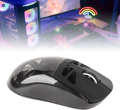 ماوس ألعاب Sanpyl، 2.4G سلكي بلوتوث 3 أوضاع فأرة ألعاب RGB، ماوس كمبيوتر مريح وخفيف الوزن للغاية مع جهاز استقبال 2.4G، للكمبيوتر الشخصي والكمبيوتر المحمول in Kuwait