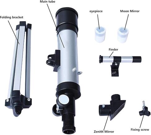 Telescope Telescopes for Astronomy 600mm Focal Length HD Outdoor Monocular Space Telescope with Adjustable Tripod and Finder Scope 50mm Refractor for Beginners Double The Comfort in Kuwait
