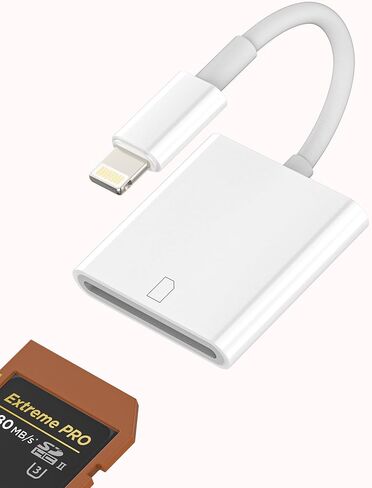 محول قارئ بطاقات Lightning SD لهاتف iPhone 14 13 12 11 Pro Max قارئ بطاقات كاميرا رقمية محول بطاقة ذاكرة الهاتف ملحقات الذاكرة الخارجية لـ Apple MFI معتمد لقارئ iPad Pro Air in Kuwait