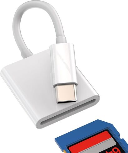 محول قارئ بطاقات iPhone 15 Pro Max USB C إلى SD متوافق مع Samsung MacBook Plus لأجهزة iPad 10 وAir 4/5 وMini 6 و12.9 نوع C وقارئ بطاقات مقسم وقارئ بطاقات tp in Kuwait