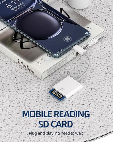 محول قارئ بطاقات iPhone 15 Pro Max USB C إلى SD متوافق مع Samsung MacBook Plus لأجهزة iPad 10 وAir 4/5 وMini 6 و12.9 نوع C وقارئ بطاقات مقسم وقارئ بطاقات tp in Kuwait