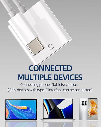 محول قارئ بطاقات iPhone 15 Pro Max USB C إلى SD متوافق مع Samsung MacBook Plus لأجهزة iPad 10 وAir 4/5 وMini 6 و12.9 نوع C وقارئ بطاقات مقسم وقارئ بطاقات tp in Kuwait
