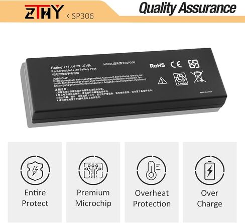 ZTHY 97Wh SP306 Laptop Battery Replacement for Siemens Simatic Field PG M6 Series 3INR19/65-3 11.4V 9-Cell in Kuwait