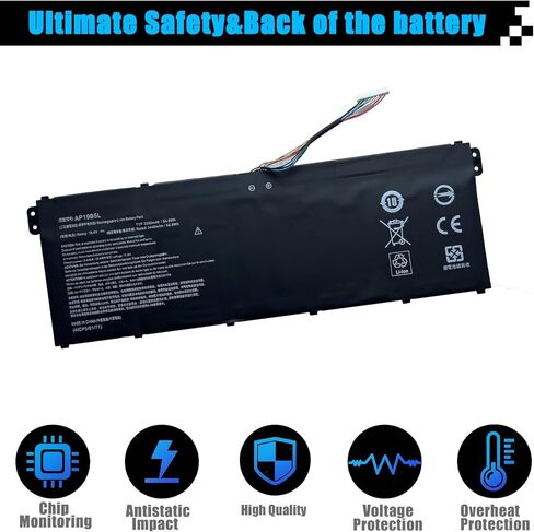 AP19B5L Battery Replacement for Acer Aspire 5 A515-43 A515-43G A515-52 A515-52G Aspire 7 A715-41G A715-41G-R5LR Swift 3 SF314-42 SP314-21N-R5FR TravelMate P2 TMP214-41 P214-41-G2 Vero AV15-51 54.6Wh in Kuwait