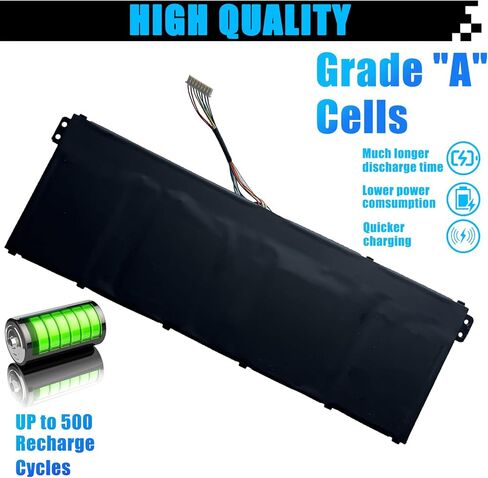 AP19B5L Battery Replacement for Acer Aspire 5 A515-43 A515-43G A515-52 A515-52G Aspire 7 A715-41G A715-41G-R5LR Swift 3 SF314-42 SP314-21N-R5FR TravelMate P2 TMP214-41 P214-41-G2 Vero AV15-51 54.6Wh in Kuwait