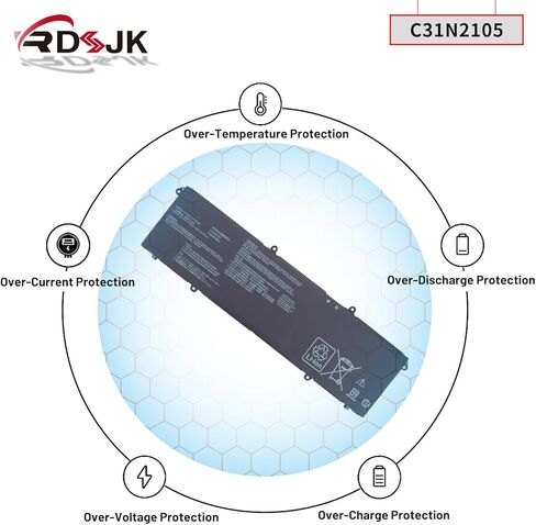 C31N2105 Laptop Battery for Asus VivoBook S 14 K3402ZA M3402QA 14X M3402QA S5402ZA S 15 K3502ZA 15X M3502QA S 16X M5602QA S5602ZA K6602HE M6500QF F1603ZA S1503QA S3502ZA S5402ZA UX3404VC S5602ZA 70Wh in Kuwait