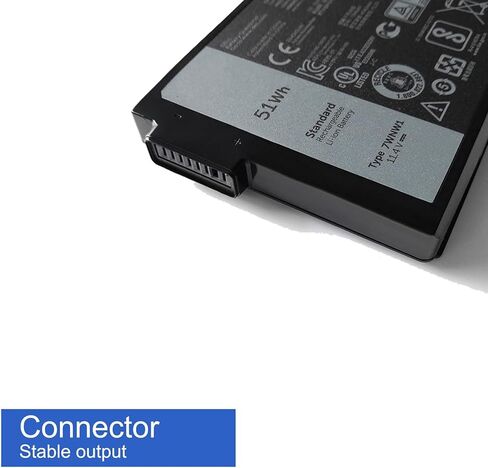 استبدال بطارية الكمبيوتر المحمول JOTACT 7WNW1 51Wh لجهاز Dell Latitude 7424 5424 5420 Rugged Extreme P85G P86G P85G001 P86G001 P137G P137G001 P137G002 Series GK3D3 DMF8C DMF0C 6NNCF DP3KF 11.4V 4342 مللي أمبير 3 خلايا in Kuwait