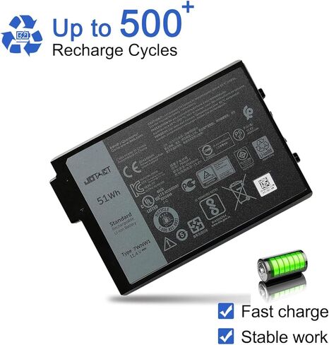 استبدال بطارية الكمبيوتر المحمول JOTACT 7WNW1 51Wh لجهاز Dell Latitude 7424 5424 5420 Rugged Extreme P85G P86G P85G001 P86G001 P137G P137G001 P137G002 Series GK3D3 DMF8C DMF0C 6NNCF DP3KF 11.4V 4342 مللي أمبير 3 خلايا in Kuwait